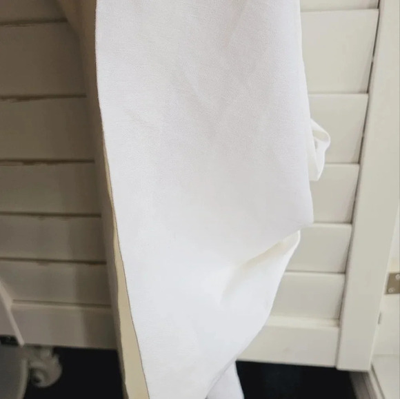 🥝HOST PICK🥝 Club Monaco Off White Wide Leg Trousers Pants Linen Blend Size  M - Picture 8 of 14